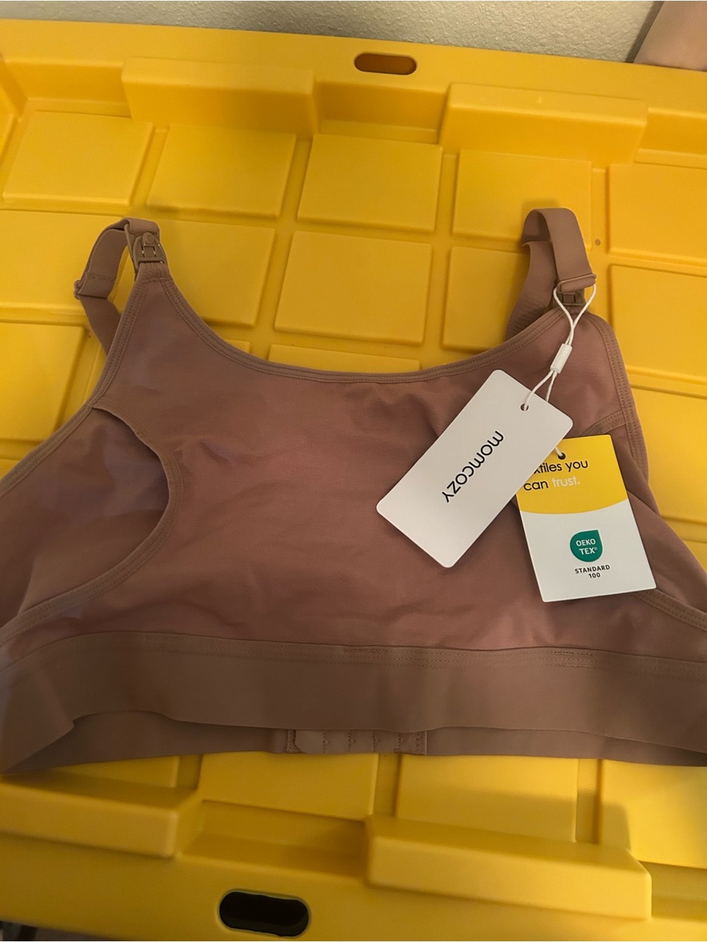 Momcozy Hands-Free Pumping & Nursing Bra – Nude / Taupe